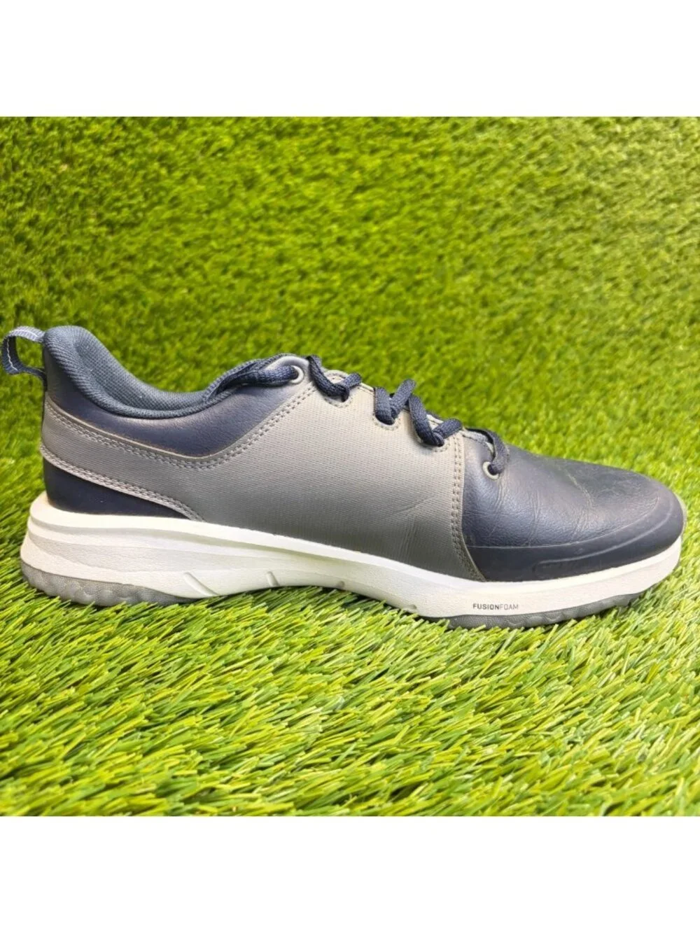 Puma Grip Fusion Pro 3.0 Mens Size 8 Blue Gray Athletic Spikeless Golf Shoes